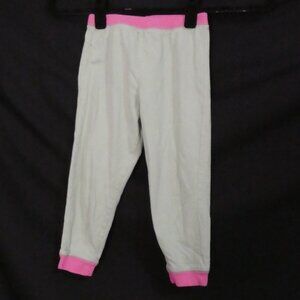 Light Green Pajama Bottoms With Pink Trim size 3T 3 years 100% cotton